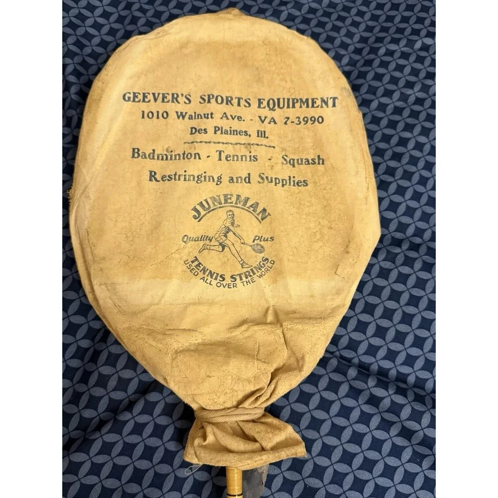 Vintage Wilson Jack Kramer Autograph Wooden Tennis Racquet w/ Geevers Cover